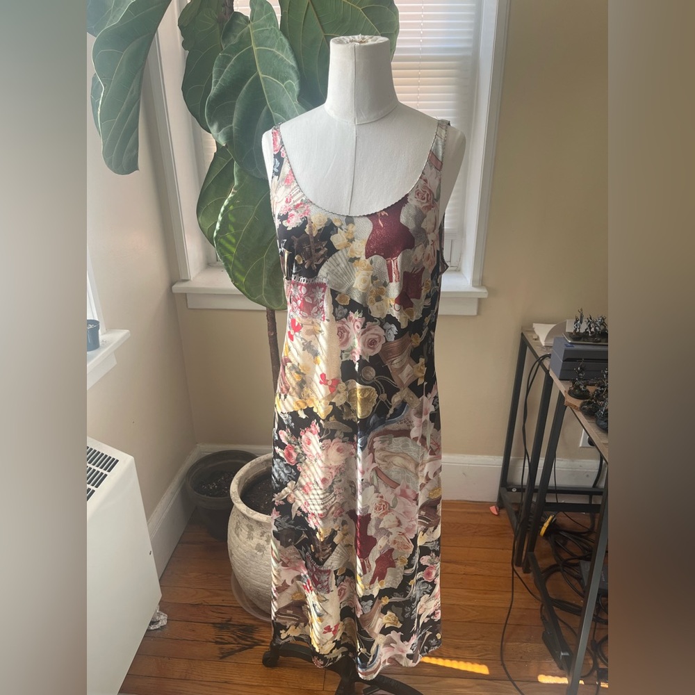 Japanese brand “tunic” patterned flowy dress